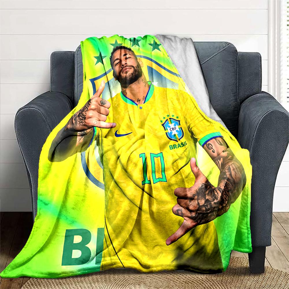 1pc Neymar8 Blanket, Gift, for Men and Women, Soft Blanket, Good for Sofa Bed Couch Travel, Lightweight Flannel Blanket