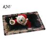 Winter Snowman Welcome Rug 3D Christmas Entrance Rug, Santa Claus Floor Mat, Non-slip Non Slip Washable Door Mat Festive for Front Bathroom