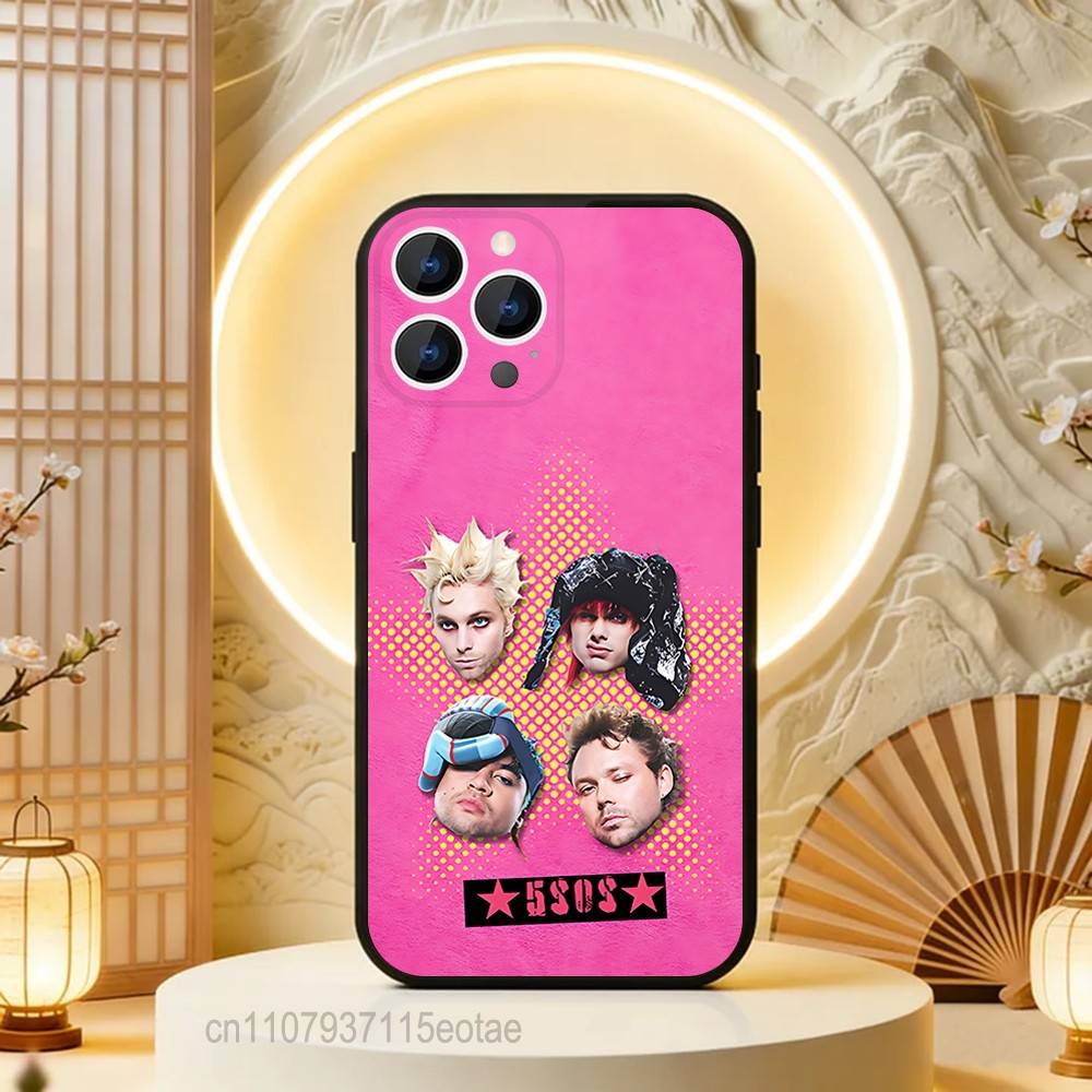 5 S-Seconds of S-Summers 5SOS Phone Case For iPhone 17,16,15,14,13,12,11,Pro,Max,Plus,E,Air,Mini Protective Black Cover