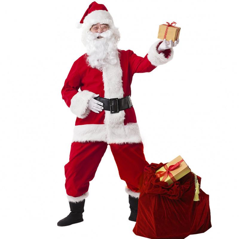 2025 Adult Santa Claus Christmas Cosplay Costume Set