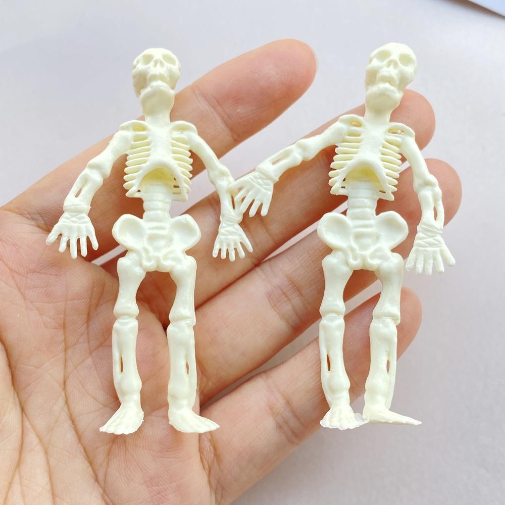 

4PCS New Resin Cute PVC Cartoon Skeleton Series Flat Back Home Decor DIY Scrapbook Crafts Jewelry Accessories