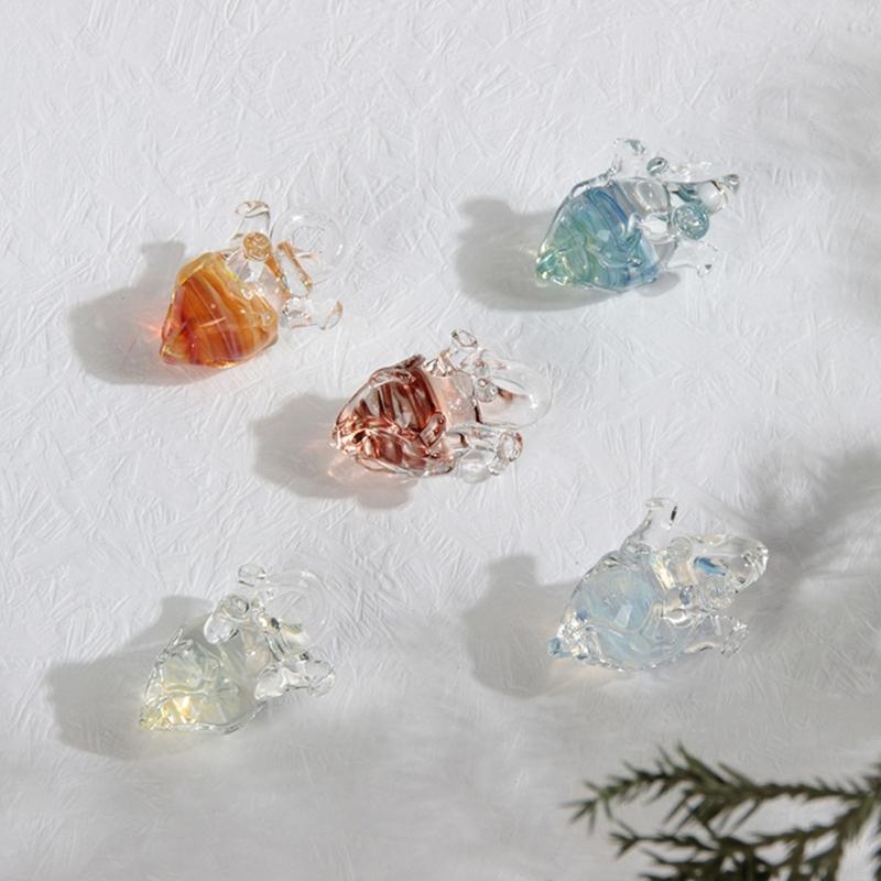 Hantverksmässigt Tillverkat Glas Hjärta Smycke Halsband Silverkedja Halsband Handgjord Unik Alla Hjärtans Dag Gåva Till Henne