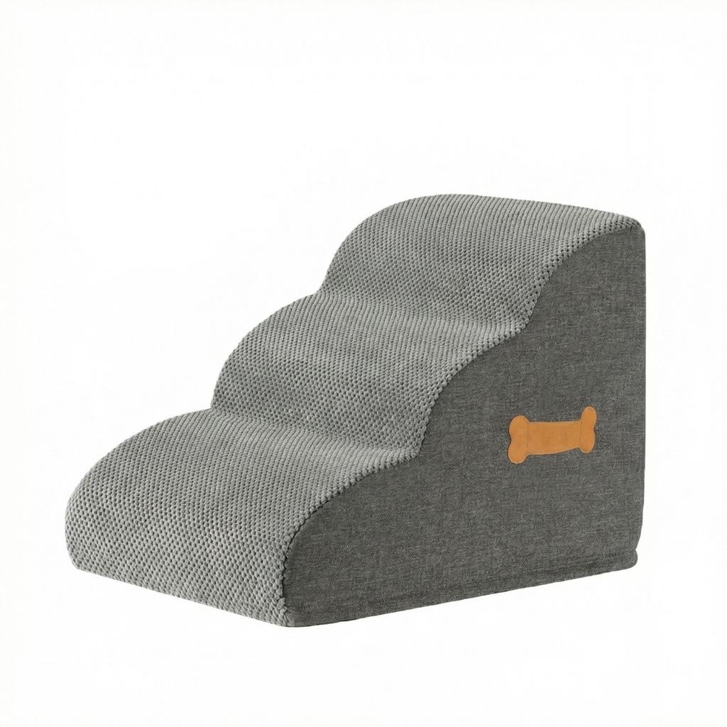 2/3/4-Step Dog Stairs Ramp,  Dog Steps for High Bed Couch Sofa Climbing, 35D Foam Pet Steps for Small Dogs and Cats