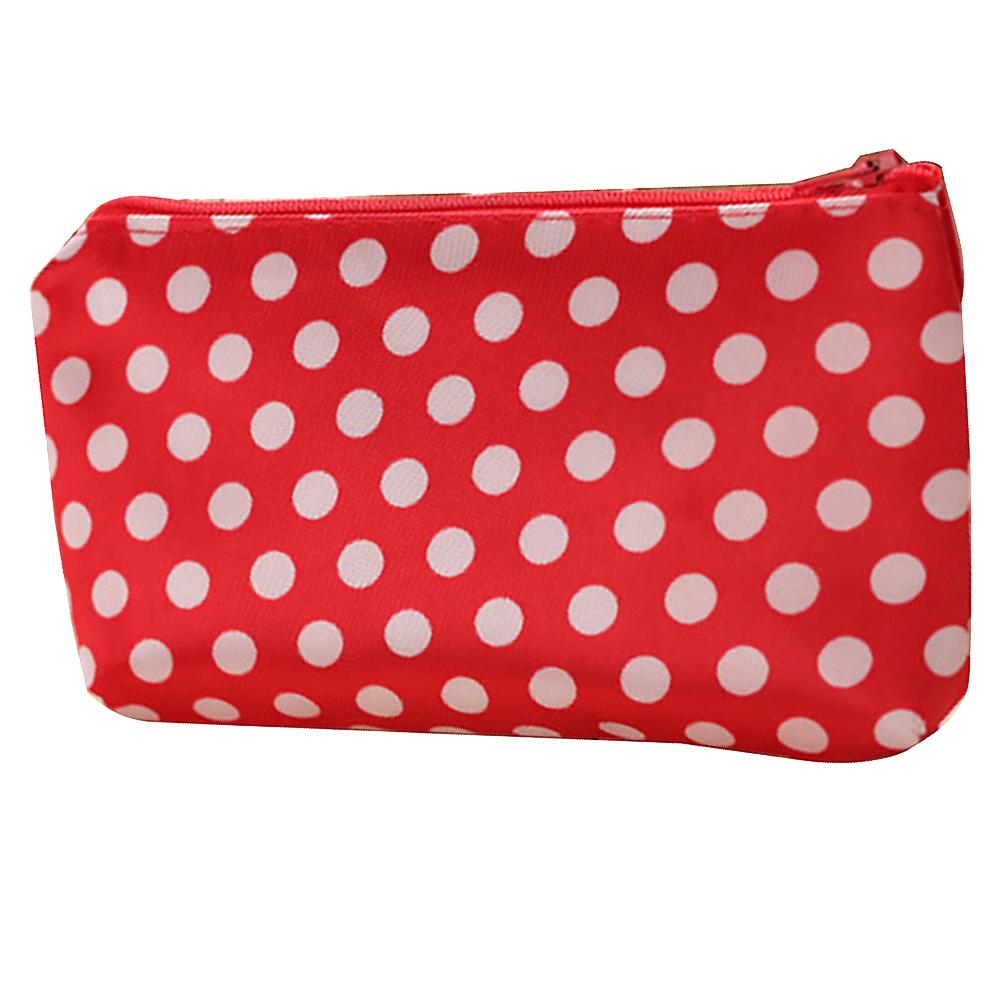 Yousheng Case Heart Dot Print Toiletry Wash Organizer Portable Travel Cosmetic Bag Makeup