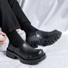 Lässige Designer Damen Herren Dicke Plateau Formelle Schuhe Runde Zehe Slipper Leder Freizeitschuhe Herrenschuhe Große Größe 36-44