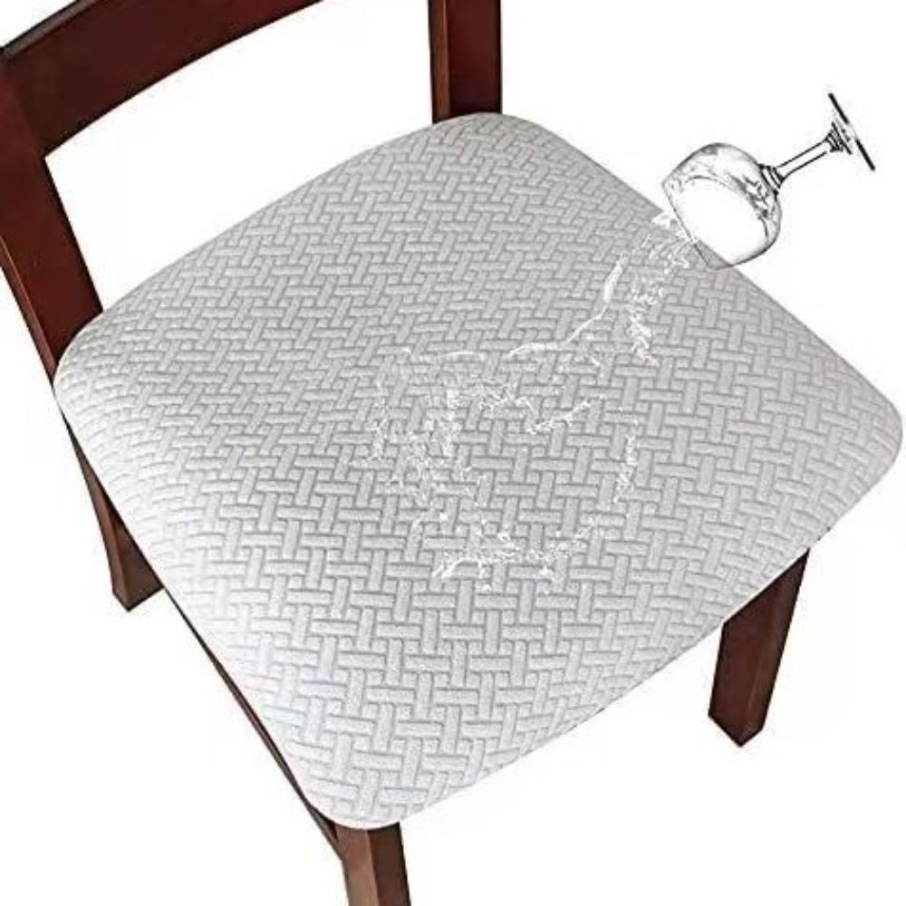 T-shaped jacquard buckle waterproof chair cushion cover Long check jacquard chair cover Home chair cushion cover Waterproof t-shaped 04 chair cover with film