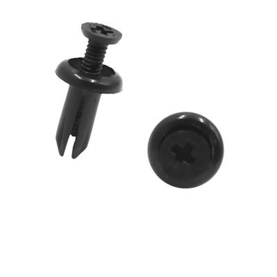 ACROPIX Bumper Fender Fasteners Rivet Clips Automotive Universal 5mm Hole Dia Black 50pcs
