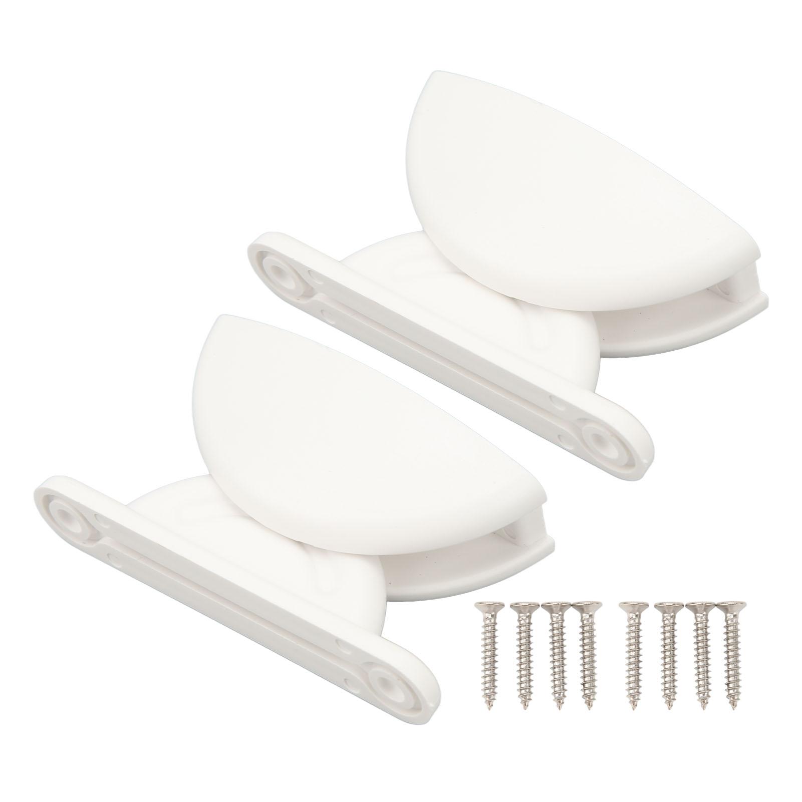 Igeteck White Rv Door Retainer Kit Arc Shape Nylon Door Stop Retaining Catch Holder For Camper Trailer Motorhome