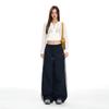 Women's Autumn Sporty Wide-Leg Pants - Elastic Waist, Quick-Dry, Floor-Length, Draping Style with Drawstring