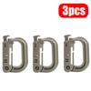 1/3PCS Grimloc Molle Carabiner D Locking Ring Plastic Clip Snap Type Buckle Keychain ITW Fastener Bag Clip