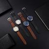 Fashion Business Belt Simple Men'S Watch Men'S Casual Retro Digital Dial Student Quartz Watch