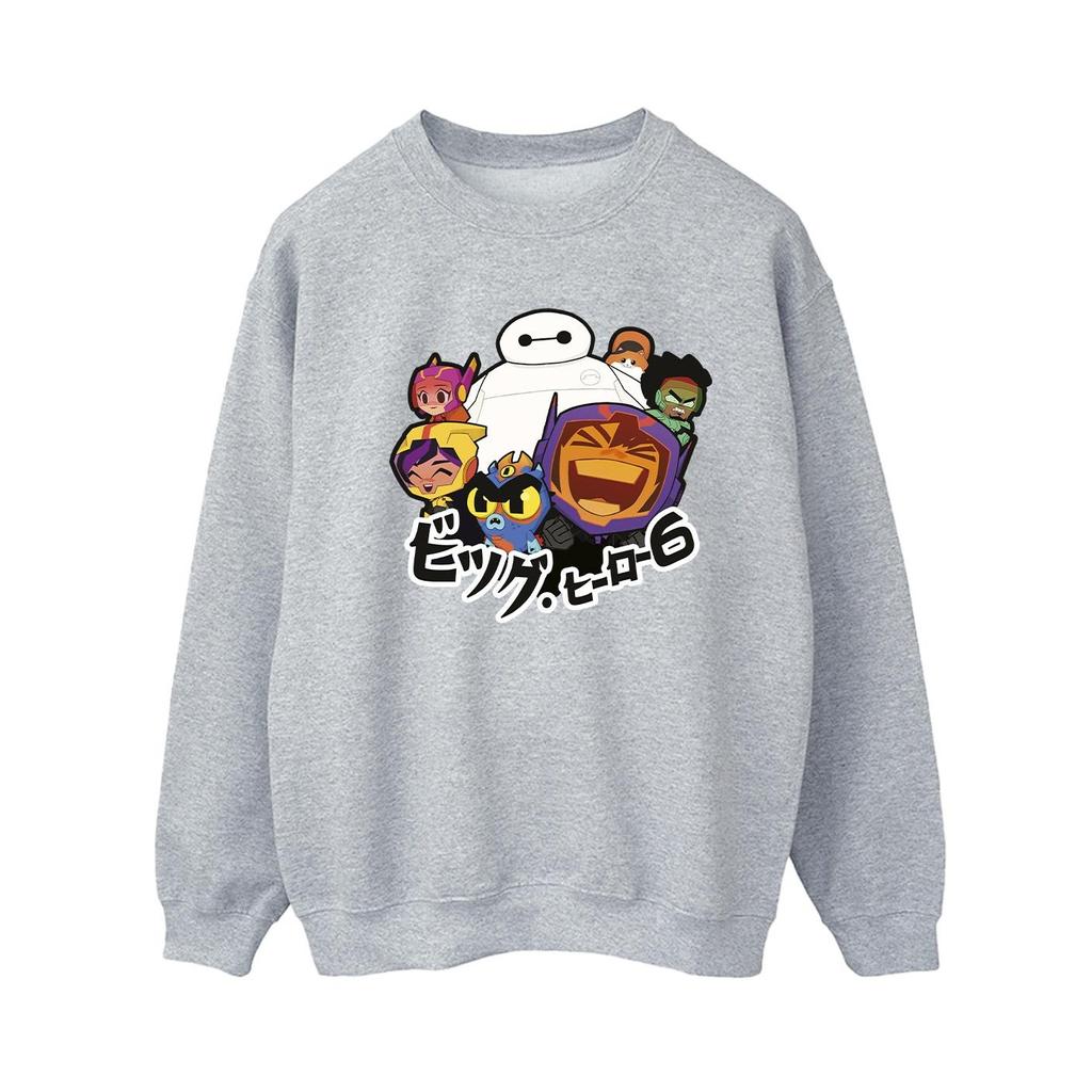 Disney Womens/Ladies Big Hero 6 Baymax Group Manga Sweatshirt