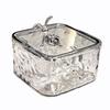 Transparent Storage Box Desktop Organizer with Press Type Lid Dressing Table Storage Case for Keys Trinkets Hairpins Scrunchies