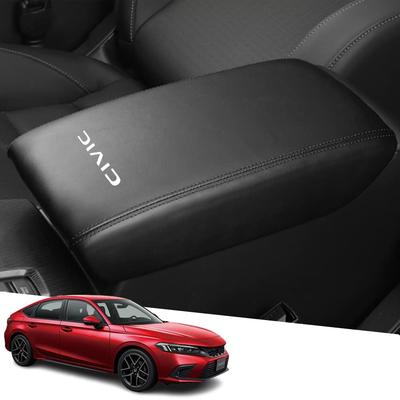 Hearsheng Leather Armrest Box Cover for Honda New Civic Hatchback FL September Interior Custom Prevents Protects Against Dirt and Scratches Easy