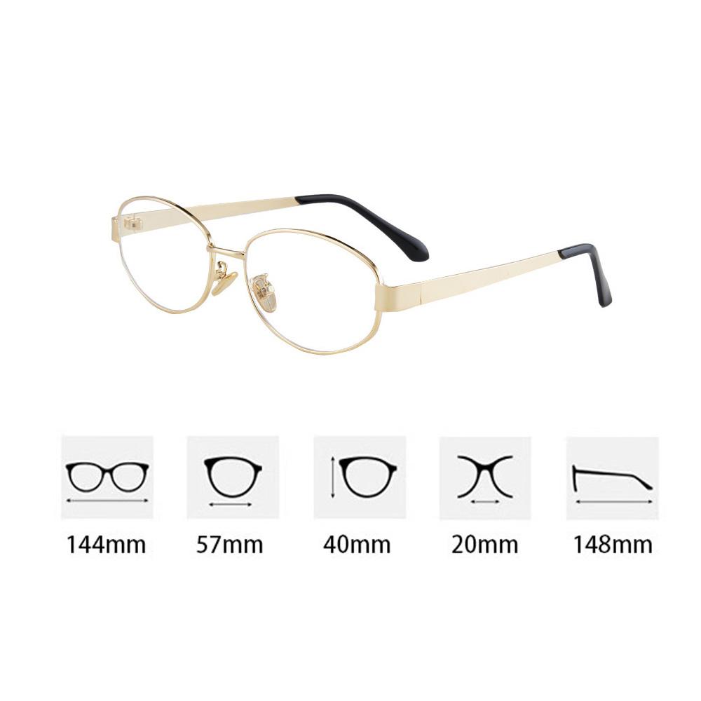 Damskie Okulary INS Styl Retro Owalne Złoty Drut Krótkowzroczność Luksusowa Marka Projektant Popularne Metalowe Okulary do Dalekowzroczności Moc 0 Do -4.0