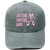 Bow Dance Shoes Letter Embroidery Baseball Cap Washed Retro Dad Hat Men's and Women's Casual Versatile Sun Hat