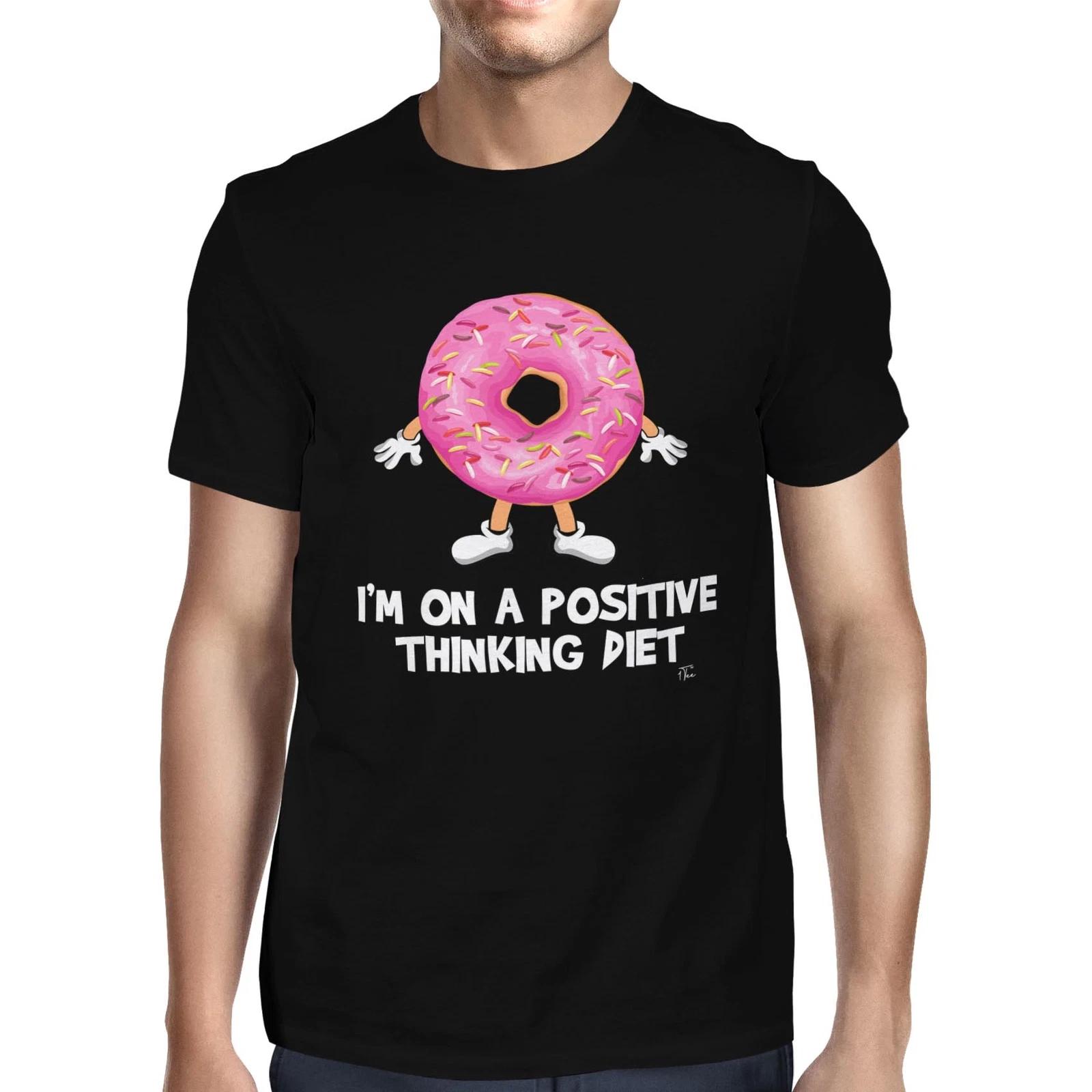 1Tee Mens I m On A Positive Thinking Diet T-Shirt XL