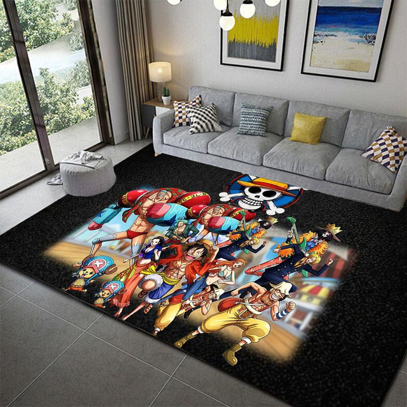 

One Piece Devil Fruit Pattern Rug Soft Non-Slip Mat for Bedroom Living Room Decor 60x90cm