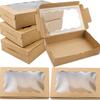 Cross-Border Kraft Paper Window Box for Cake & Pastry Packaging, White Card Folding Paper Box