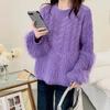 Tassel Cable Knit Sweater - Women's Winter Loose Pullover