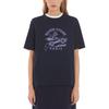 Maison Kitsune Printed Pattern Round Neck Pullover Straight Short Sleeve T-Shirt Women t-shirts Dark-Blue MW00112KJ0008-P476