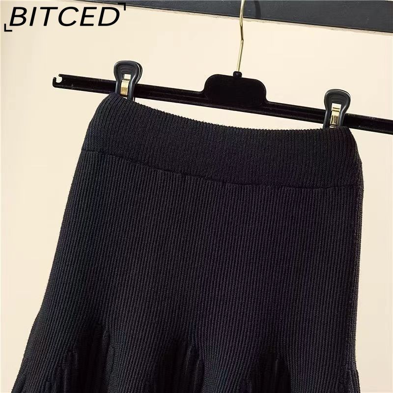 BITCED Damenmode Lässig Einfarbig Druck Sommer Frühlingsrock