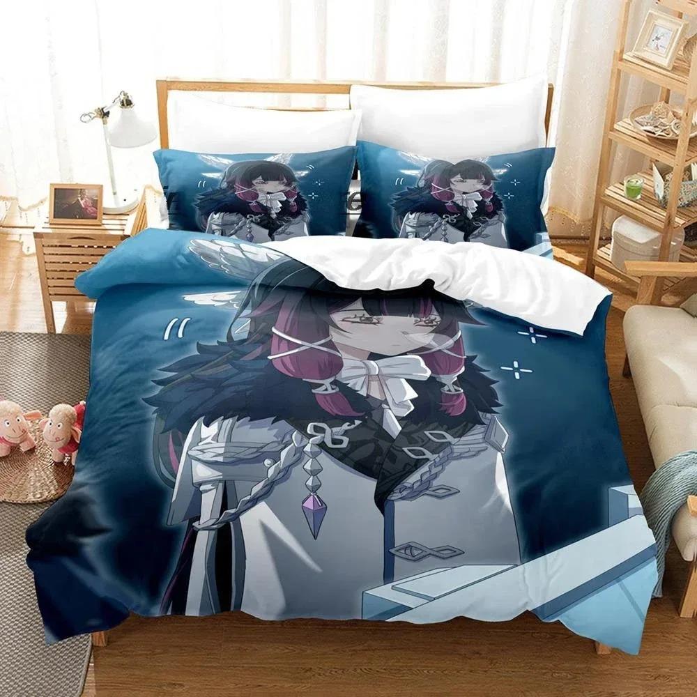 Comforter 3D Print Kawaii Genshin Impact Pantalone Bedding Set Bedroom Soft Modern S Comefortable Quilt