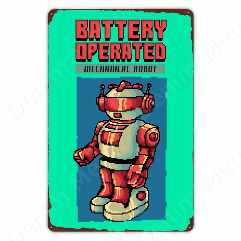 Klassieke Pixel Games Vintage Retro Metalen Tinnen Bord Oud Spellen Kunst Poster Ruimte Pixel Game Plaque voor Thuis Kamer Club Bar Muurdeco