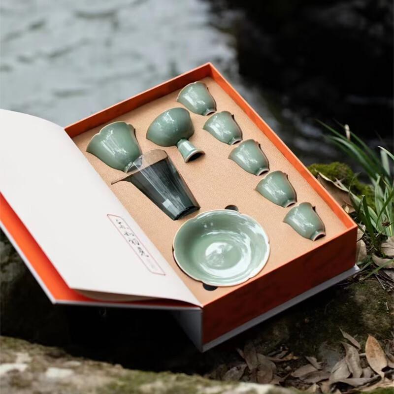 Hand-Painted Ceramic Chinese Tea Set