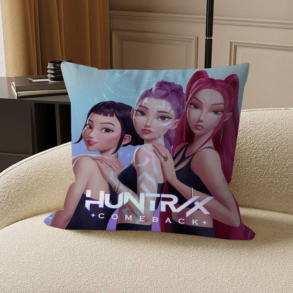 K-Kpop Demon Hunters Personlig bildtext heminredningskuddar Hushållsgåvor 45x45cm