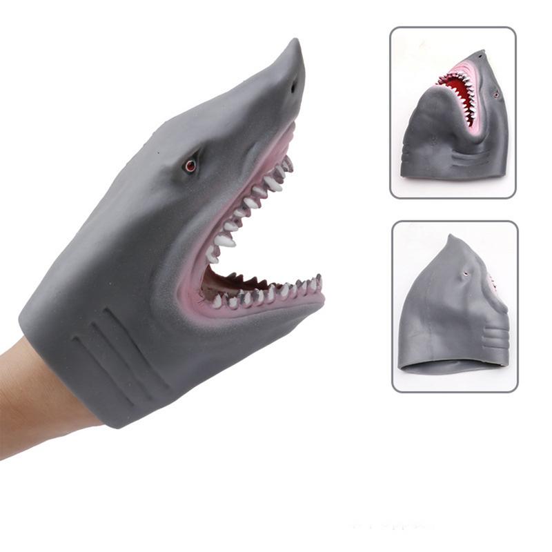 Handpuppen Spielzeug Realistisch Latex Simulation Tier Dinosaurier Hai Kinder Halloween Cosplay Spielzeug Requisiten Geschichtenerzählen