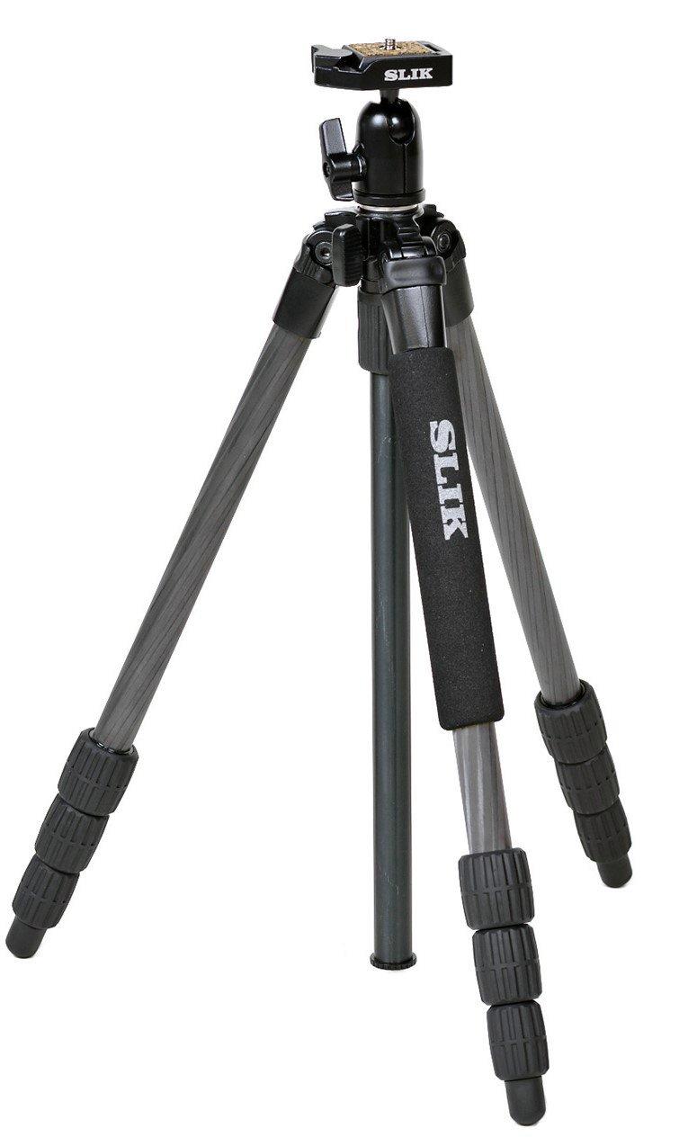 SLIK Light Carbon E54 Carbon Nut 19mm Pipe Quick Shoe 106976 Tripod, 4-Section, Lock, Diameter, Mount, чёрный