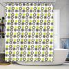 Modern Floral Shower Curtain with Sunflower Design Waterproof Bathroom Decor for Kids' Rooms or Master Bathrooms Available In Va