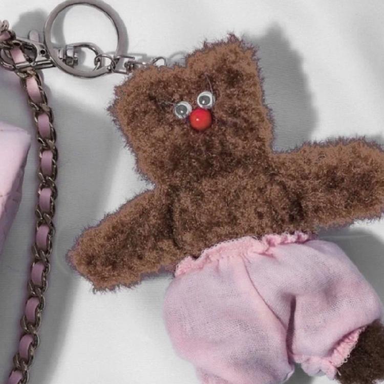 Plüschbär Schlüsselanhänger Anhänger für Damen Autoschlüssel Rucksack Handtasche