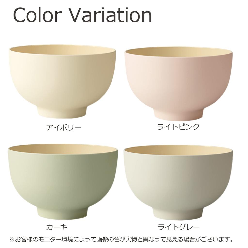 Bol rotund Takenaka DONBURI, Lac uscat, Fabricat în Japonia, Gri deschis, Aprox.. 15.6 x 9.6cm, T-26625