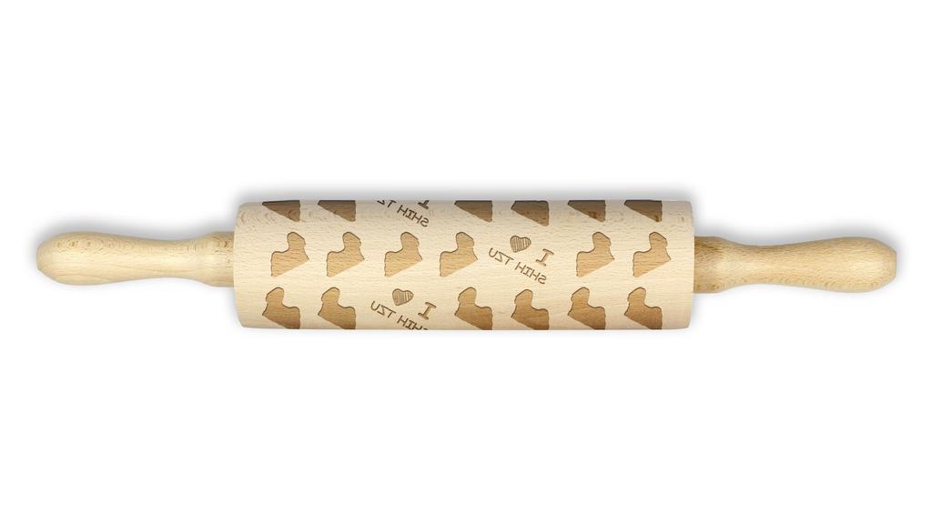 Shih Tzu, Chrysanthemum Dog – Rolling pin for dough with a dog, patterned rolling pin for ceramics | Art-Dog