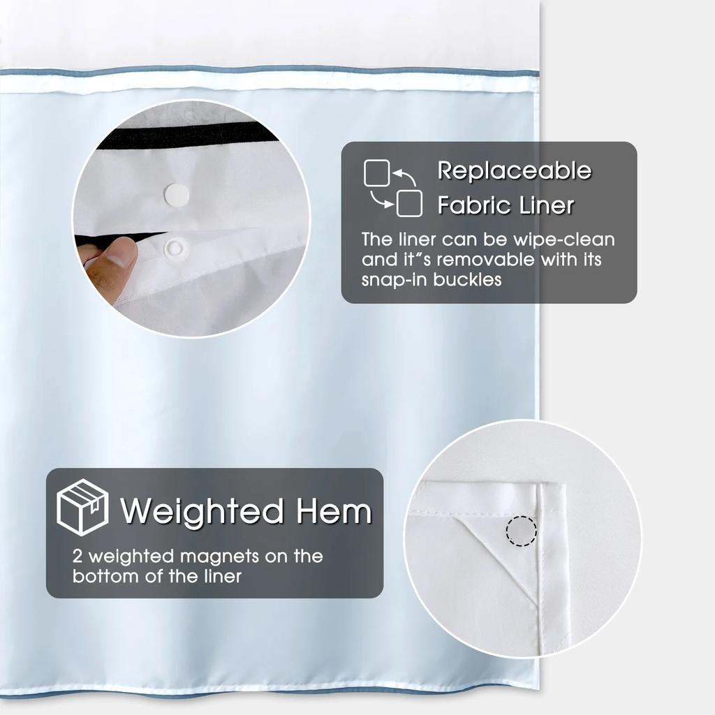 Double layer Waterproof Shower Curtain Bathroom Curtains For Home Bathroom Curtains