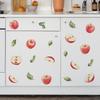 Gemalte Rote Apfel Aufkleber für Küchen-Esszimmerschränke, Heimhintergrund und Wandverschönerung