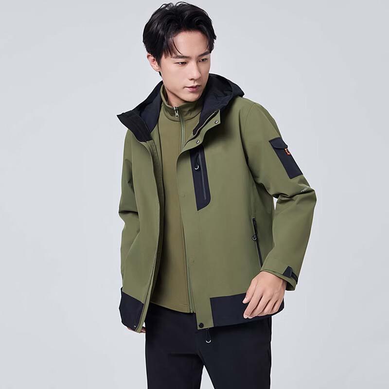 SCALER Мужская куртка 3-в-1 для активного отдыха Softshell Альпинистская F2415986 M