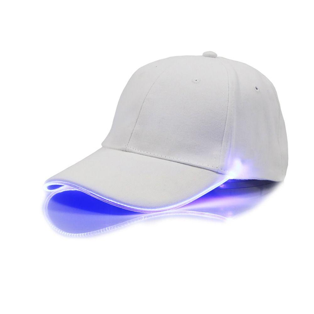 Sonnenschutz LED-Licht Baseballkappe Verstellbar Hip-Hop Leuchtende Mütze Bühnenperformance
