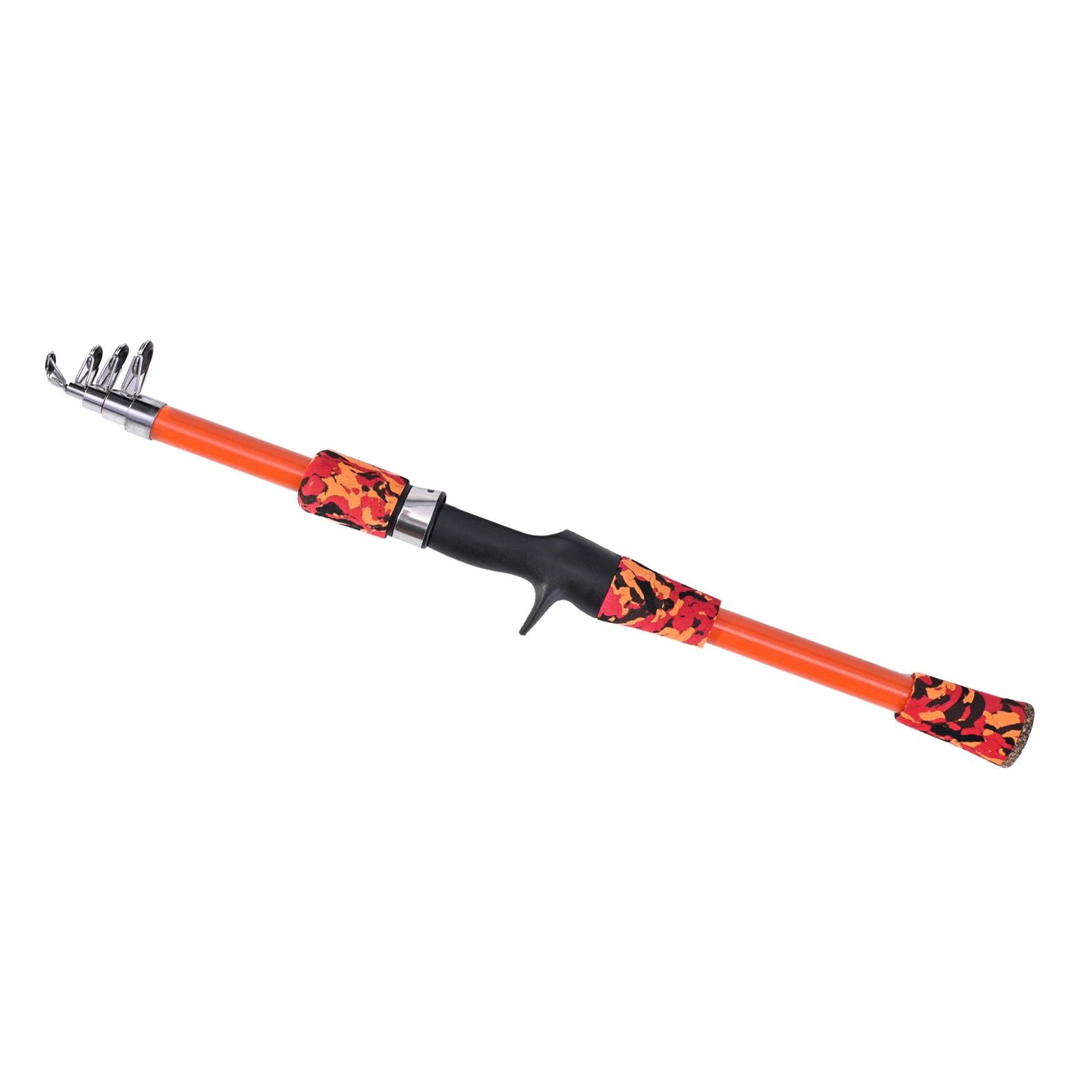 Caña de Pescar para Niños 165cm Caña de Pescar Telescópica Spinning para Niños Edades 5  12 Caña de Pescar para Viajes en Agua Salada naranja