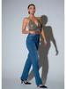 European & American Fashion Rhinestone Chain Strap Deep V Backless Crop Top