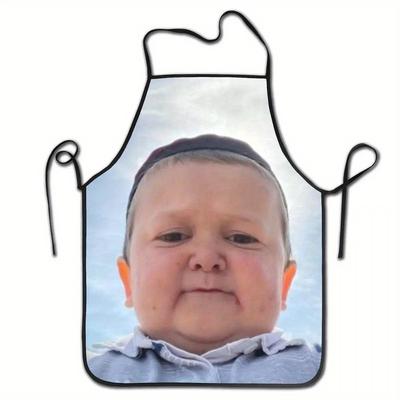 1pc Funny Hasbulla Smile Bib Apron - Durable Polyester Unisex Kitchen Apron For Cooking, Baking, BBQ, Painting, Picnic - Humorou