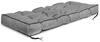 Garden Cushion 120x40 Cm with High Side for Pallet Bench, Waterproof, Gray