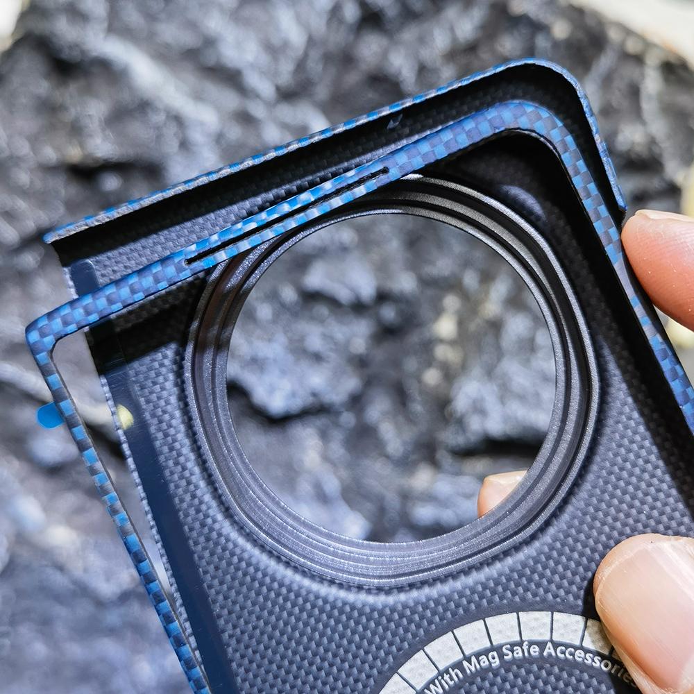 Carbon Fabric Fiber Aramid Phone Case Compatible Magsafe Magnetic Wireless Charging Shockproof Protect Cover For Honor Magic V5