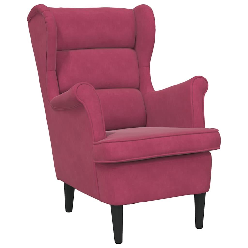 Sessel bordeauxroter Samt