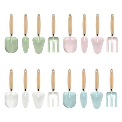 Gardening Tools for Kids Metal with Sturdy Wooden Handle Safe Gardening Tools