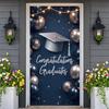Congrats Grad Background Graduation Cap Design Graduate Milestone Backdrop Grad Event Display Sparkly Lettering For Indoor Grad
