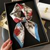Women's 70cm Leopard Print Silk Scarf - Versatile Square Scarf for Professional and Casual Wear