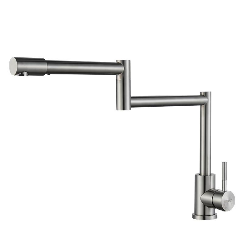 KEGOO Foldable Retractable 304 Stainless Steel Kitchen Faucet